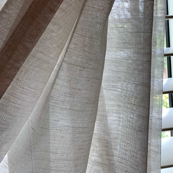 Threshold Linen Grommet Sheer Curtain Panels (6) - Picture 4 of 5